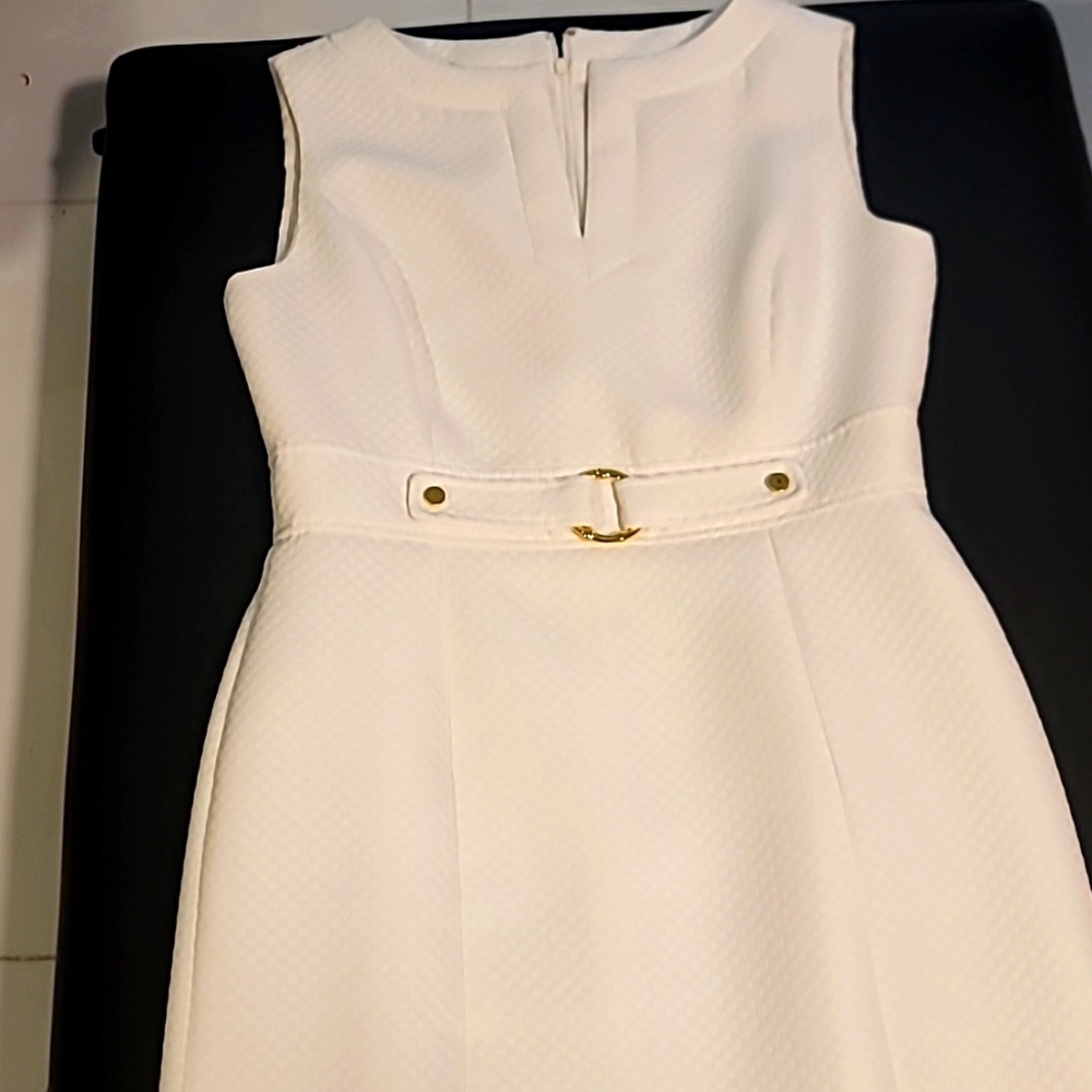 White business casual, very classy with gold trims on belt